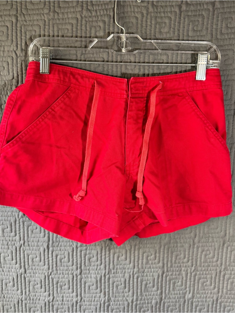 Austin Clothing Co Womens Size 2 Red Cotton Drawstring Casual Summer Shorts